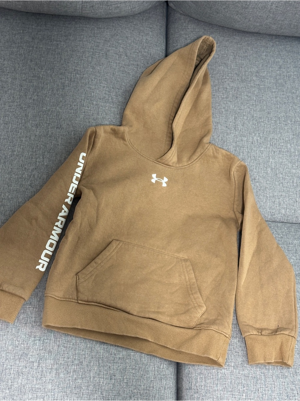 Under Armour Kids' Brown Hoodie - Pullover Sweatshirt